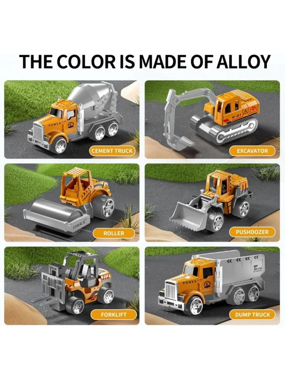 Construction Truck Toy Set for Toddlers with Play Mat & Die-Cast Cars - Perfect